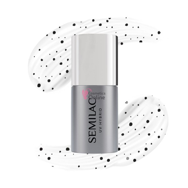 Top Coat Semilac cu sclipici No Wipe T20 Black Sprinkles 7ml